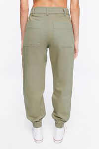 OLIVE Pocket High-Rise Twill Joggers, image 4