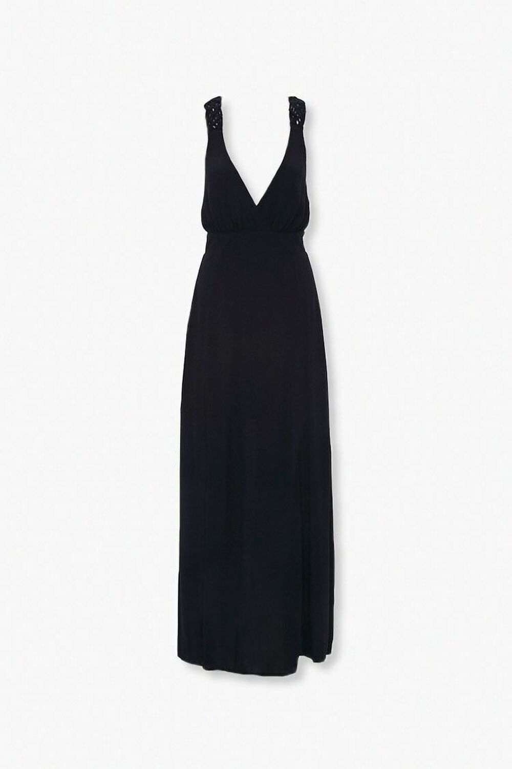 BLACK Macrame Maxi Dress, image 1