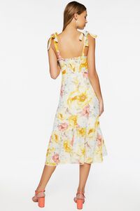 IVORY/MULTI Floral Print Midi Dress, image 3