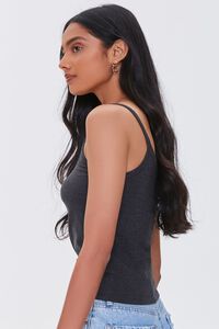 CHARCOAL HEATHER Organically Grown Cotton Scoop Neck Cami, image 2