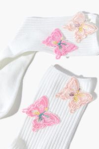 Butterfly Applique Crew Socks, image 3