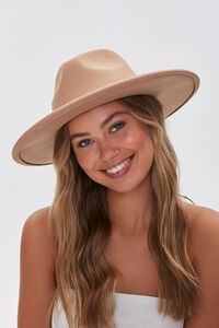 TAN/TAN Braided Trim Panama Hat, image 1