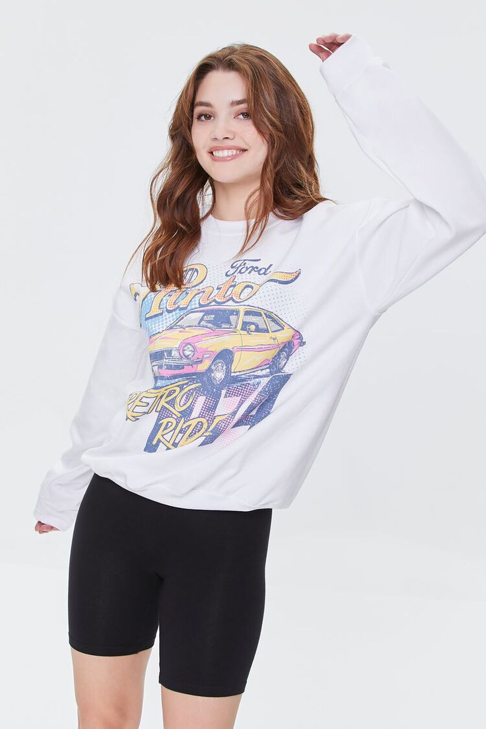 WHITE/MULTI Ford Pinto Graphic Pullover, image 1