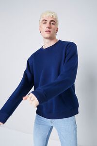 BLUE Basic Drop-Shoulder Sweatshirt, image 1