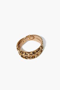 BROWN/GOLD Leopard Print Wrap Bracelet, image 3