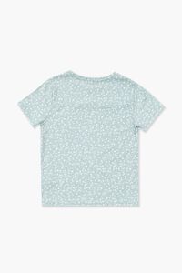 MINT/CREAM Girls Ditsy Floral Cutout Tee (Kids), image 2