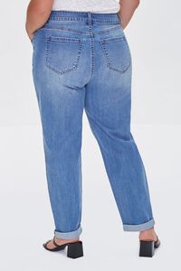 MEDIUM DENIM Plus Size Premium Boyfriend Jeans, image 4
