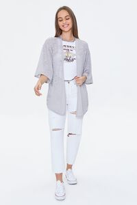 GREY Open-Front Cardigan Sweater, image 4