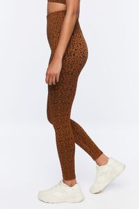 TOFFEE/BLACK Active Cheetah Print Leggings, image 3