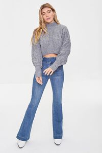 GREY Cropped Cable Knit Sweater, image 4