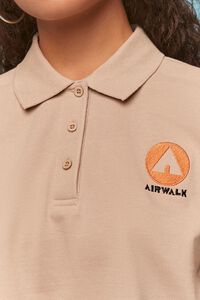 BEIGE/MULTI Airwalk Cropped Polo Shirt, image 5