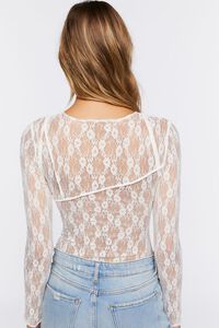 Sheer Floral Lace Bodysuit, image 3