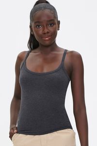 CHARCOAL HEATHER Cotton-Blend Cami, image 1