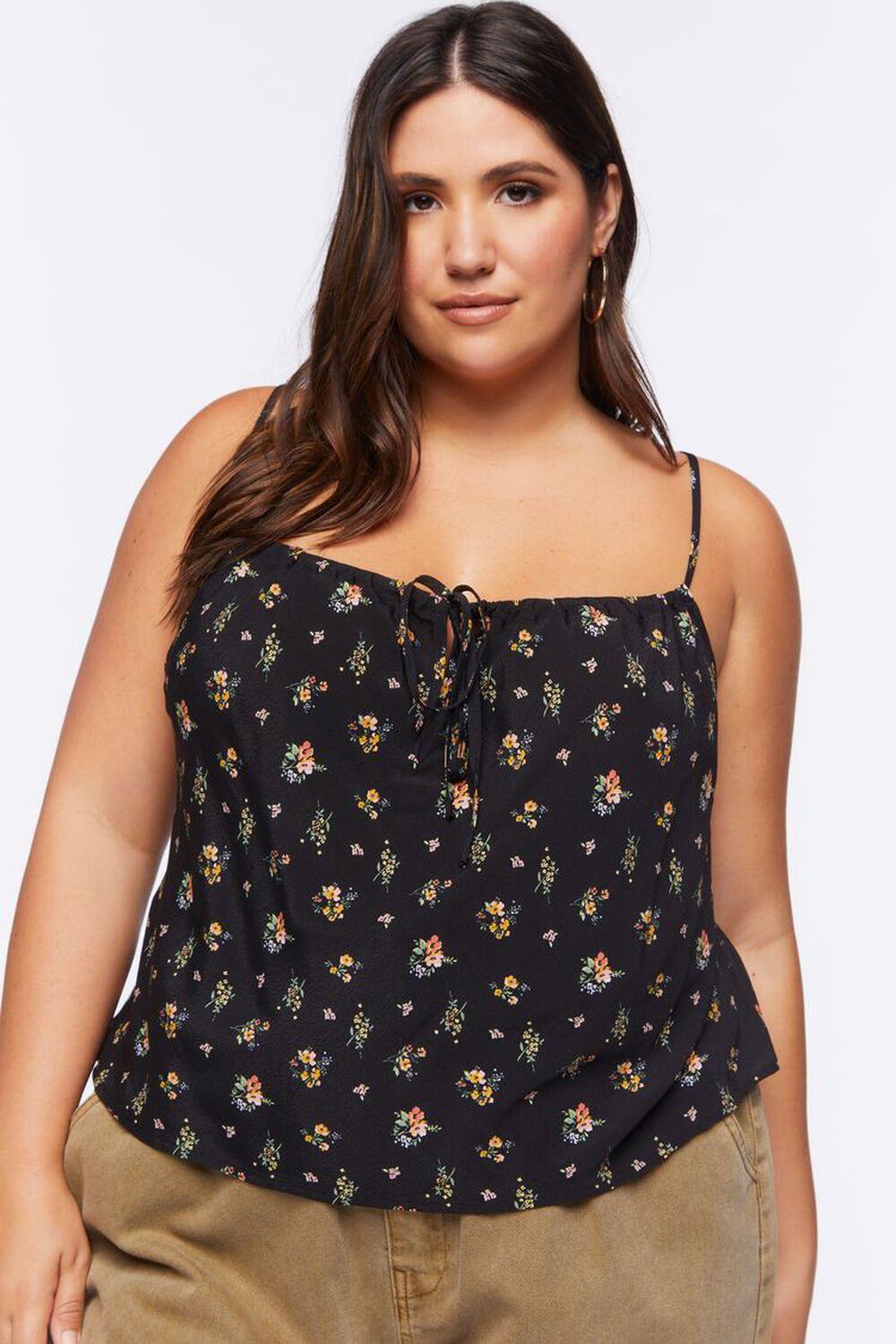 Plus Size Ditsy Floral Print Cami, image 1