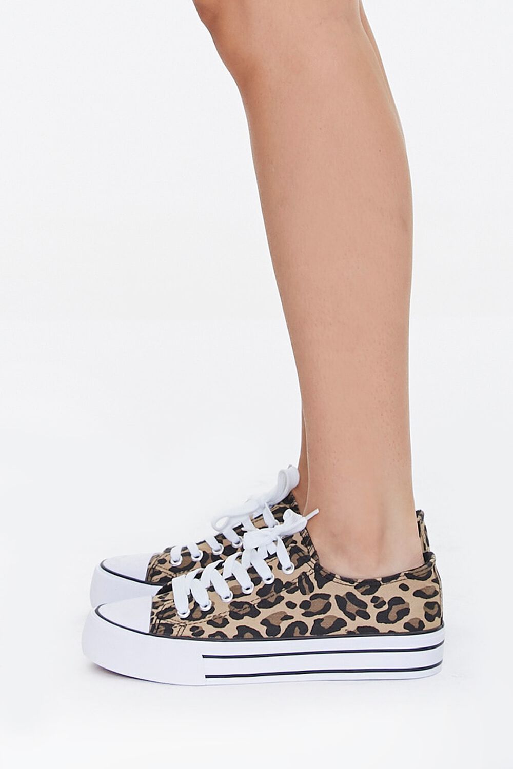 Leopard Print Canvas Sneakers, image 2