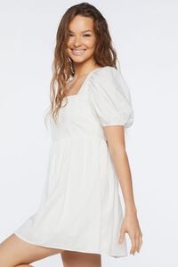 WHITE Puff-Sleeve Mini Dress, image 2