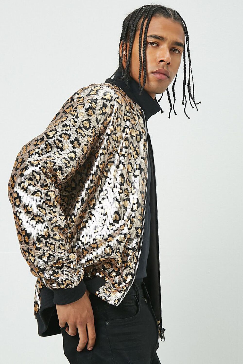 Sequin Leopard Print Jacket, image 2