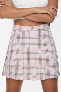 Pleated Plaid Mini Skirt, image 2