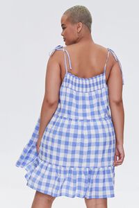 Plus Size Gingham Mini Dress, image 3