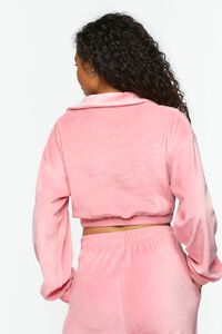 PINK Velour Cropped Pullover, image 3