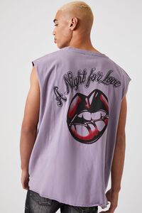 PURPLE/MULTI A Night For Love Graphic Muscle Tee, image 3