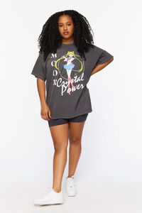 CHARCOAL/WHITE Plus Size Sailor Moon Graphic Tee, image 4