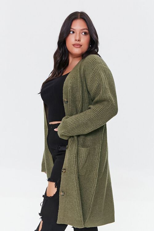 OLIVE Plus Size Duster Cardigan Sweater, image 3