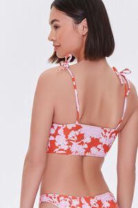 RED/PINK Floral Bralette Bikini Top, image 3