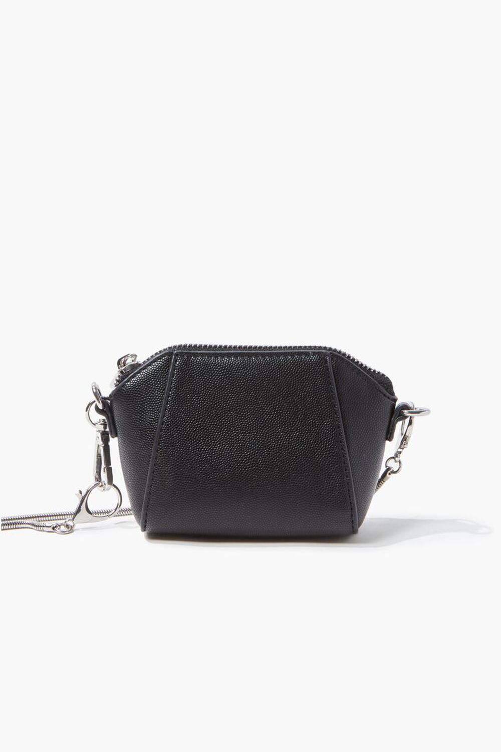 BLACK Faux Leather Crossbody Bag, image 3