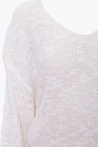 WHITE Twist-Back Knit Sweater, image 3