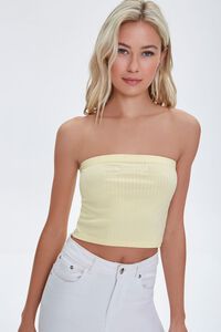 YELLOW/WHITE Heavenly Graphic Tube Top, image 3