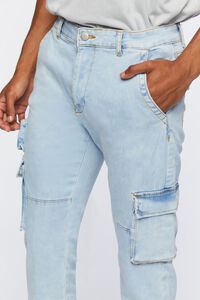 DENIM WASHED Slim-Fit Cargo Jeans, image 6