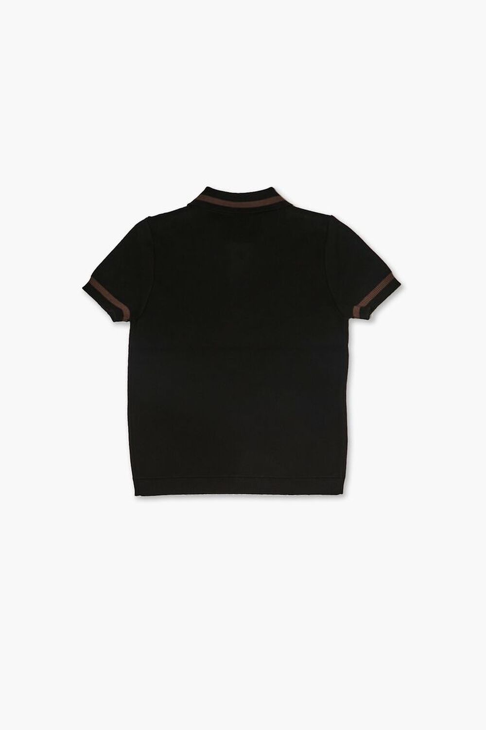 BLACK Kids Half-Zip Polo Shirt (Girls + Boys), image 2