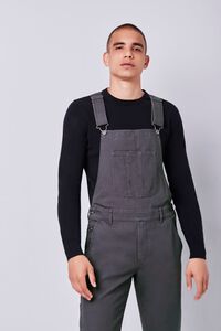 GREY Slim-Fit Utility Overalls, image 1