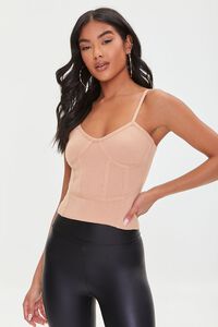 NUDE Sweater-Knit Bustier Cami, image 1