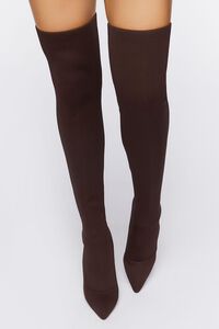 BROWN Over-the-Knee Sock Boots, image 4