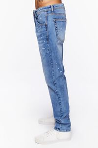 MEDIUM DENIM Seamed Paint Splatter Slim-Fit Jeans, image 2