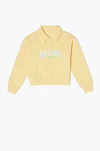 YELLOW/MULTI Girls Malibu Half-Button Pullover (Kids), image 1