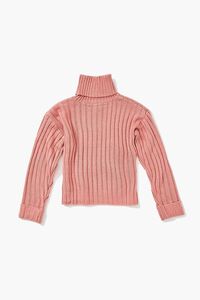 MAUVE Girls Ribbed Turtleneck Sweater (Kids), image 2