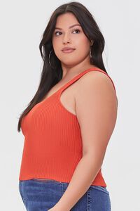 POMPEIAN RED  Plus Size Sweater-Knit Tank Top, image 2