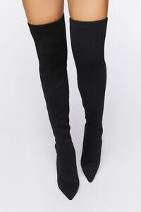 BLACK Over-the-Knee Sock Boots, image 4