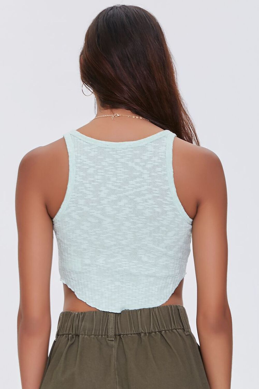 MINT Heathered Cropped Tank Top, image 3