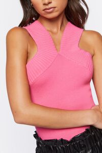 PINK Sweater-Knit Sleeveless Bodysuit, image 5