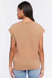 TAUPE Cotton Muscle Tee, image 3