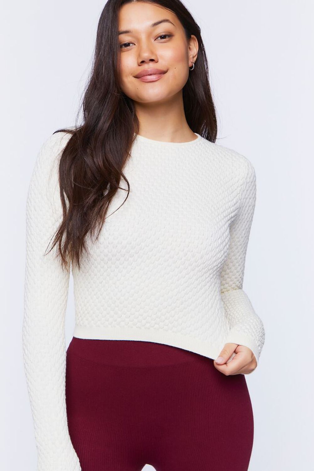 CREAM Textured Fitted Sweater, image 1