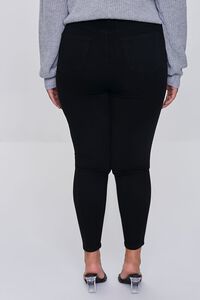 BLACK Plus Size Basic Skinny Jeans, image 4