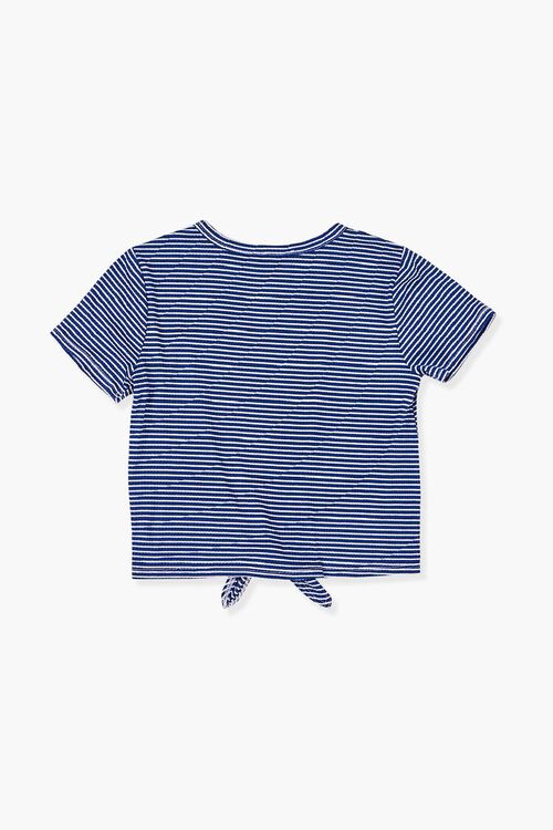 BLUE/WHITE Girls Striped Knotted Tee (Kids), image 2