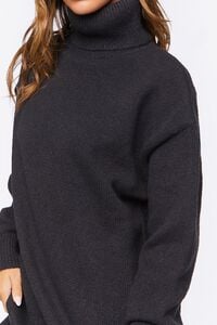 BLACK Turtleneck Mini Sweater Dress, image 5