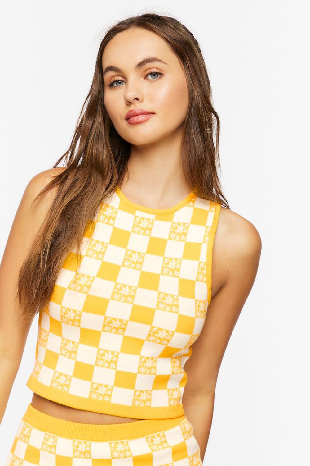 Checkered Sweater Vest, image 1