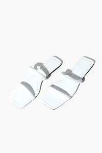 WHITE Dual-Strap Slip-On Sandals, image 1